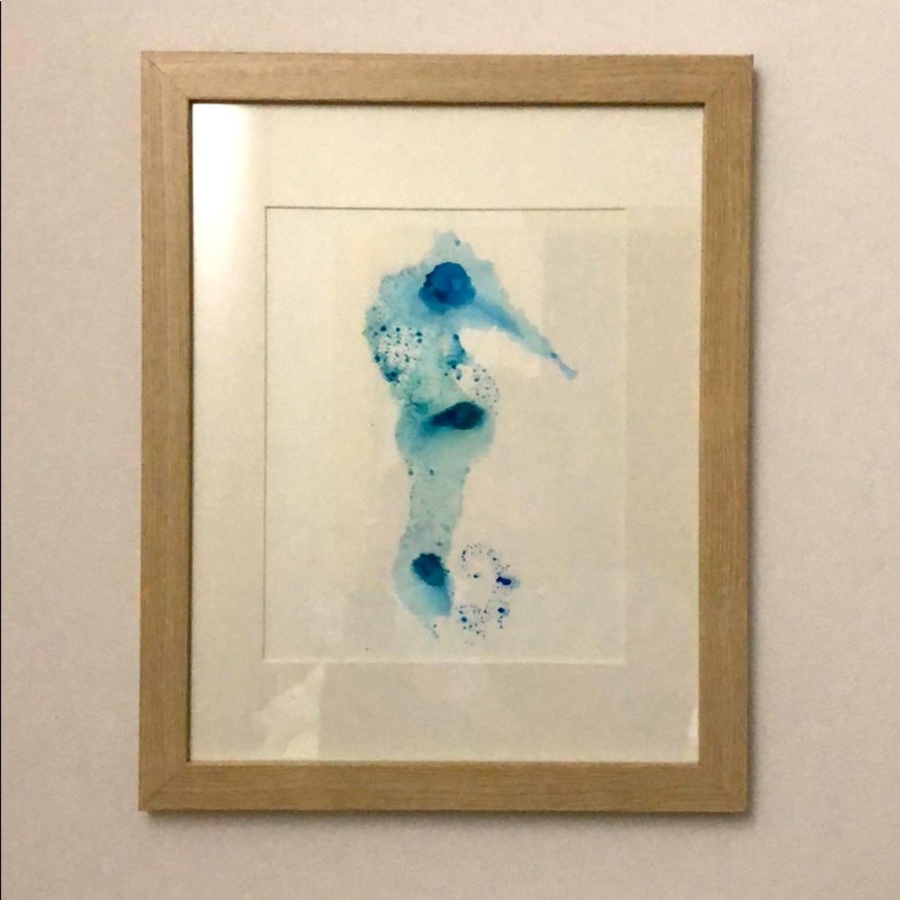Set of two coastal themed watercolor paintings.